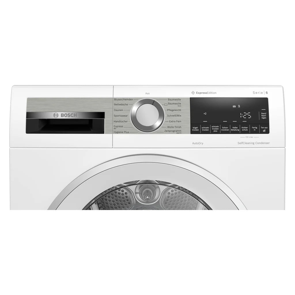 2026 Secadora de bomba de calor Bosch Serie 6 WQG235DH0 8 kg blanco A+++