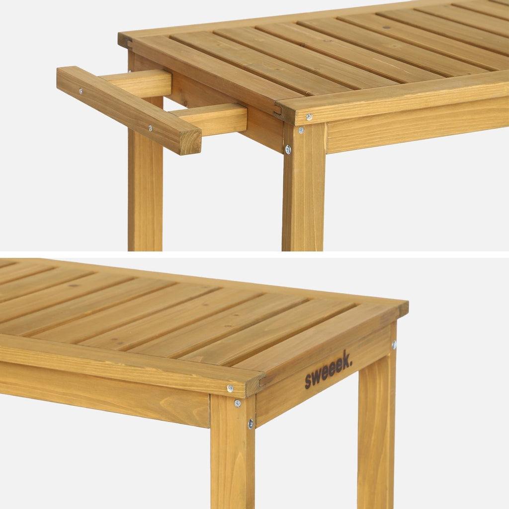 Wooden barbecue cabinet with wheels, wood