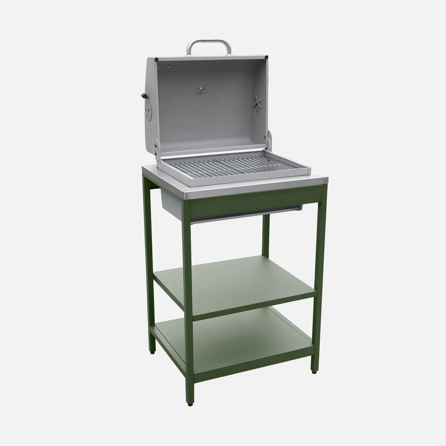 Charcoal grill, stainless steel, chrome-plated grid 2