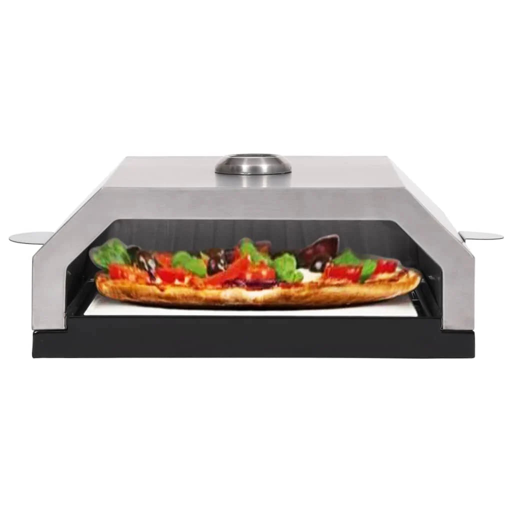 Horno de pizza con piedra de cerámica para barbacoa carbón gas v1474