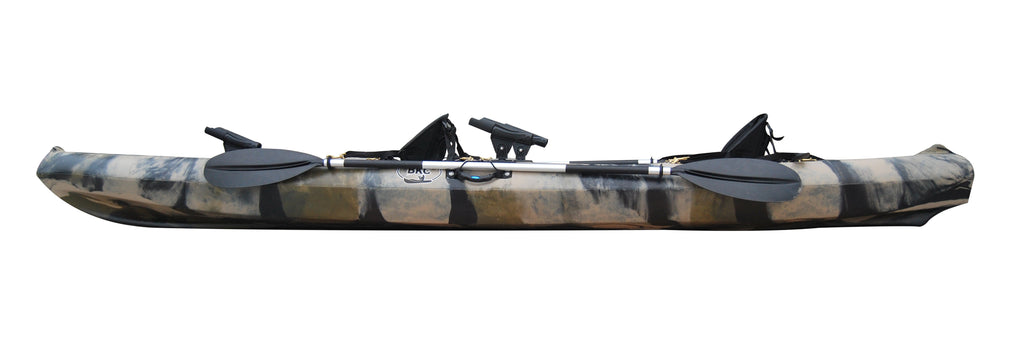 2026 Kayak de pesca tándem BKC TK181 de 3,9 m para 2 personas con asientos acolchados y remos