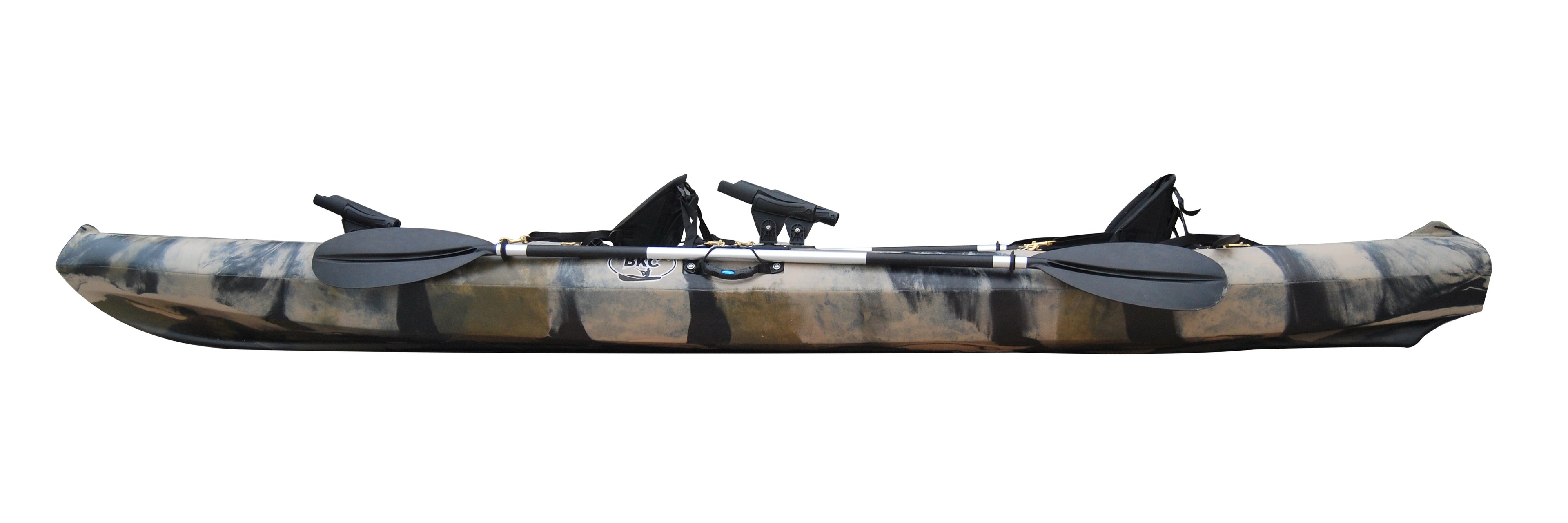 2026 Kayak de pesca tándem BKC TK181 de 3,9 m para 2 personas con asientos acolchados y remos