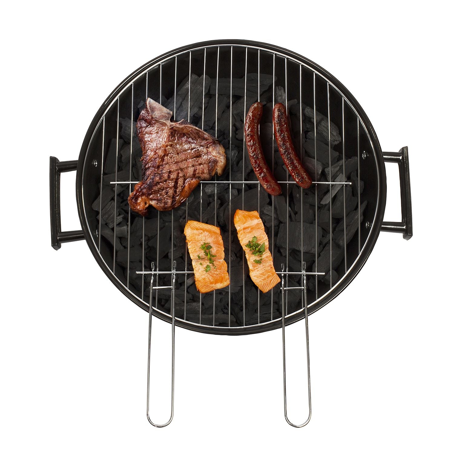 Grill węglowy Livoo 41 cm, czerwono-czarny - Doc172r