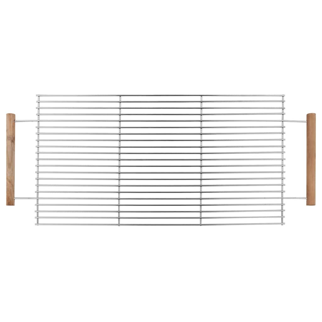 Grill węglowy XXL przenośny ze stali nierdzewnej z 2 półkami vidaxl