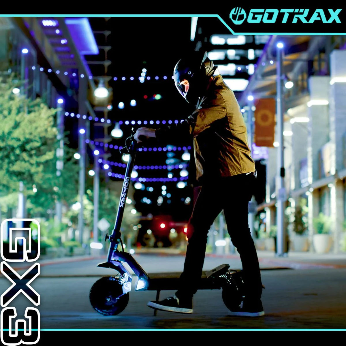 2025 Gotrax GX3 All-Terrain Electric Scooter - Powerful Dual Motors, 64 km/h Max Speed, Off-Road Tires