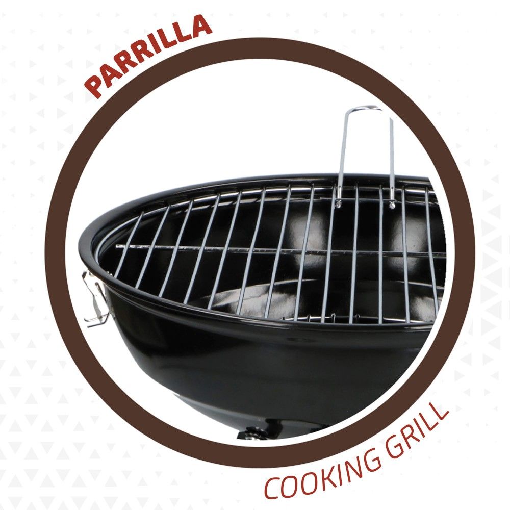 Barbacoa Redonda Con Tapa Aktive