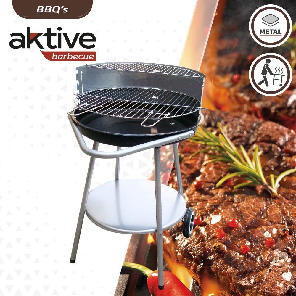 Aktive, przenośny grill okrągły