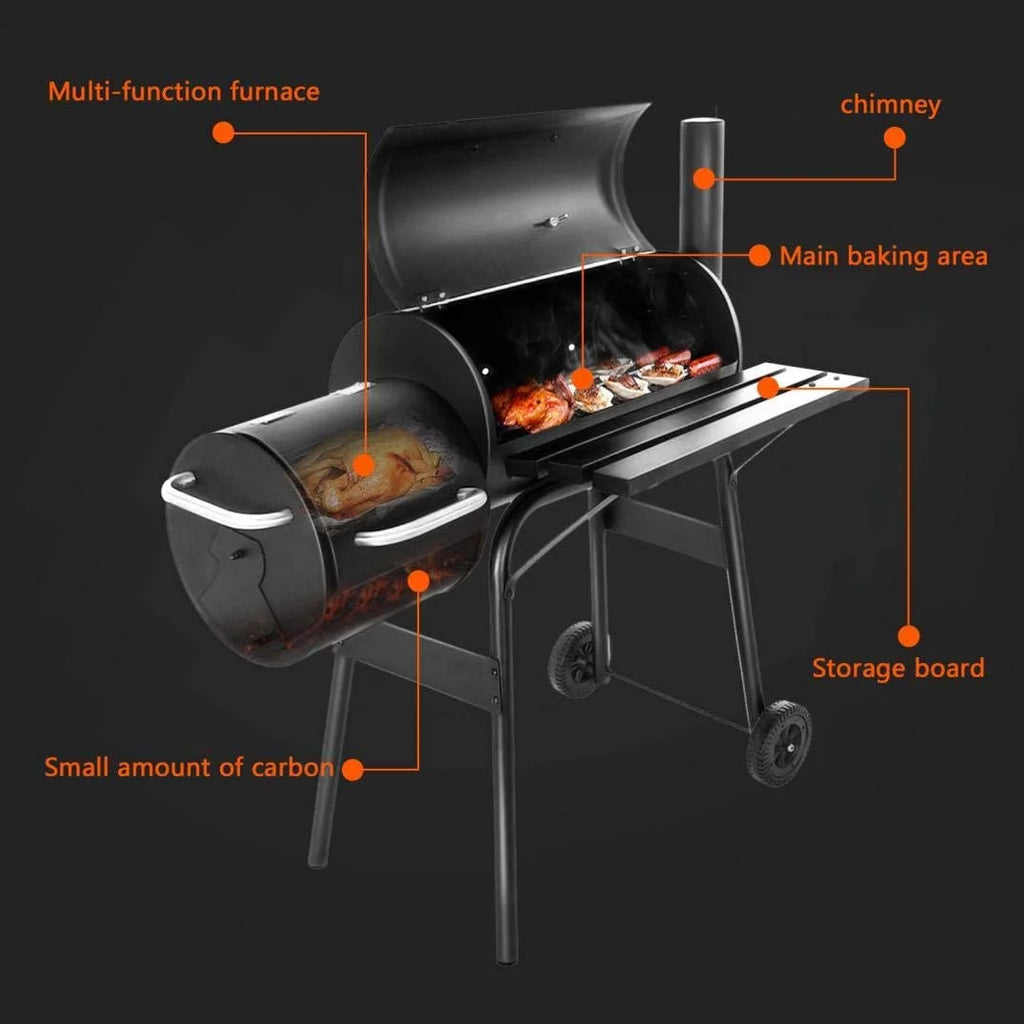 2026 Parrilla de carbón Vebreda para exterior – Barbacoa, ahumador y asador para terraza y jardín