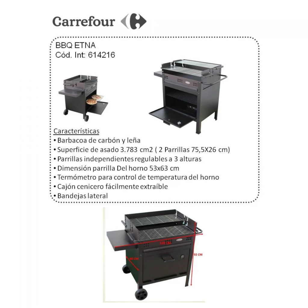 Etna Charcoal Grill with Oven