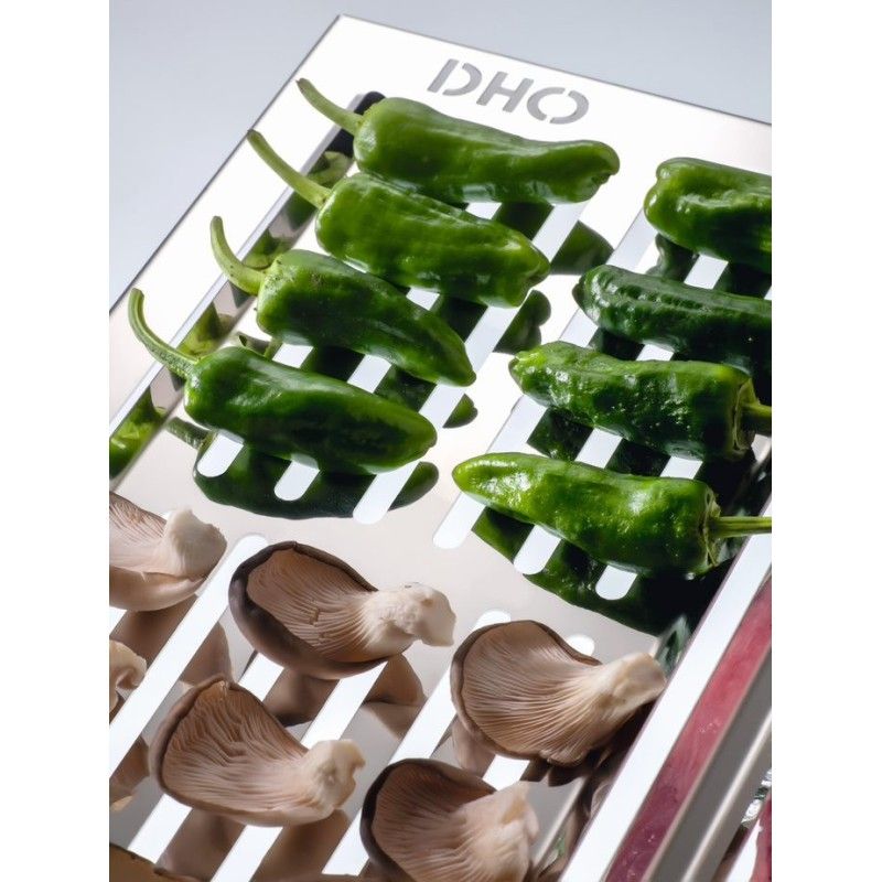 Stainless steel grill, designed for grilling fish and vegetables