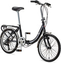 Bicicleta plegable Schwinn Loop para adultos, ruedas de 20 pulgadas, transmisión de 7 velocidades