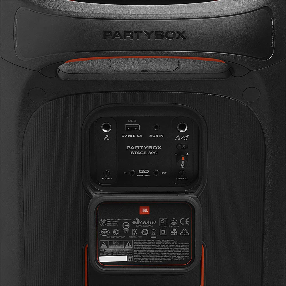 2026 JBL PartyBox Stage 320 Altavoz Bluetooth portátil para fiestas – Negro