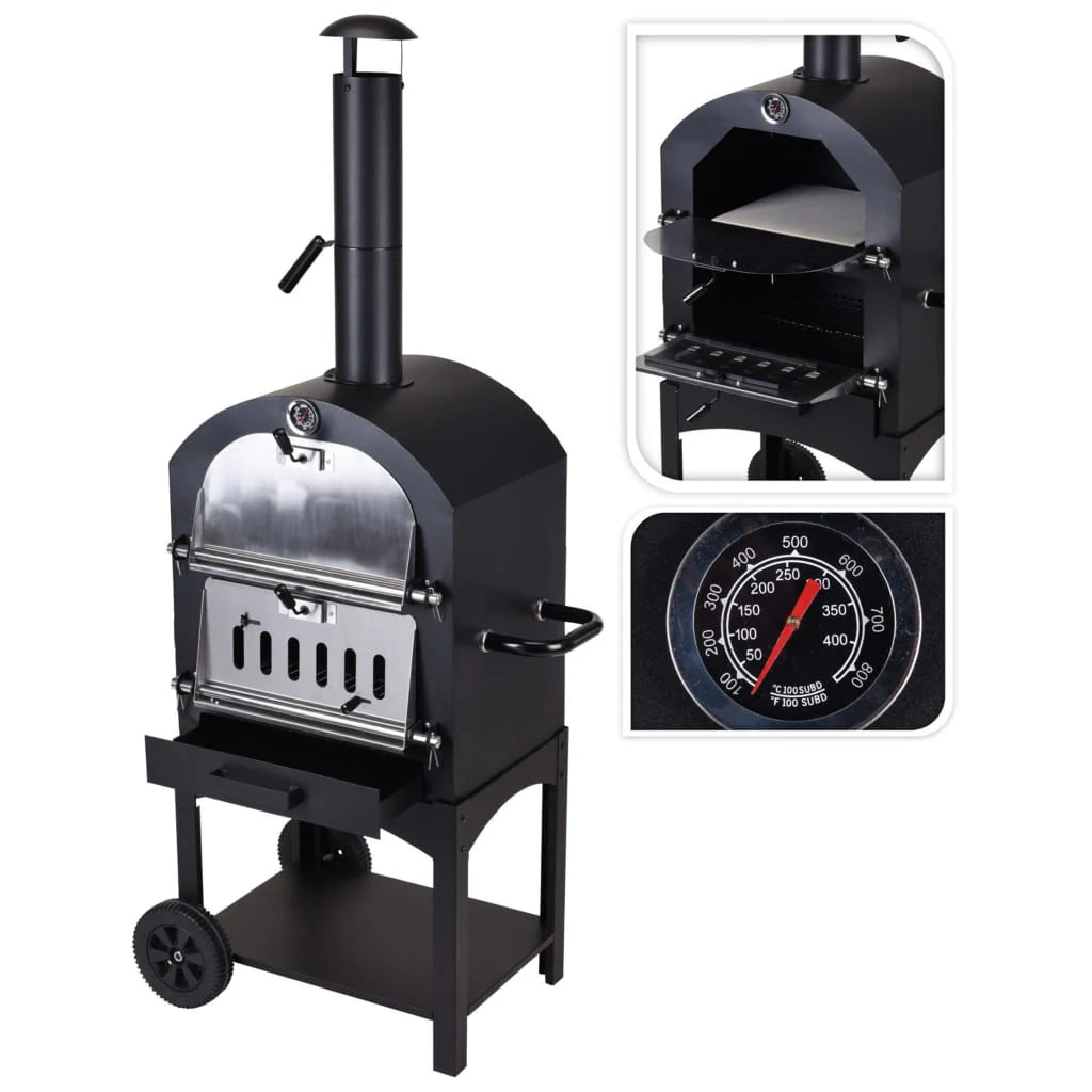 ProGarden BBQ Czarny piec do pizzy