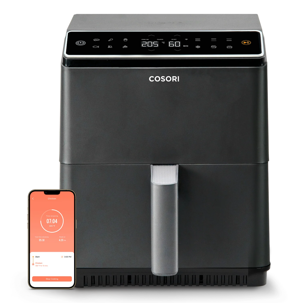 Cosori Dual Blaze Freidora de Aire Inteligente 6.4L – Gris Oscuro