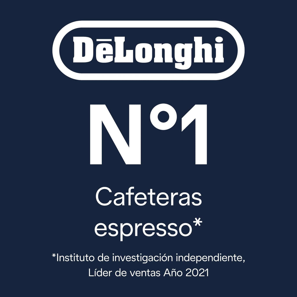 De'Longhi Dedica – Stainless Steel Pump Espresso Coffee Machine for Ground Coffee or Pods, Espresso and Cappuccino, 1.3 L Tank, Anti-Drip System, Model EC685.M, Metallic Colour