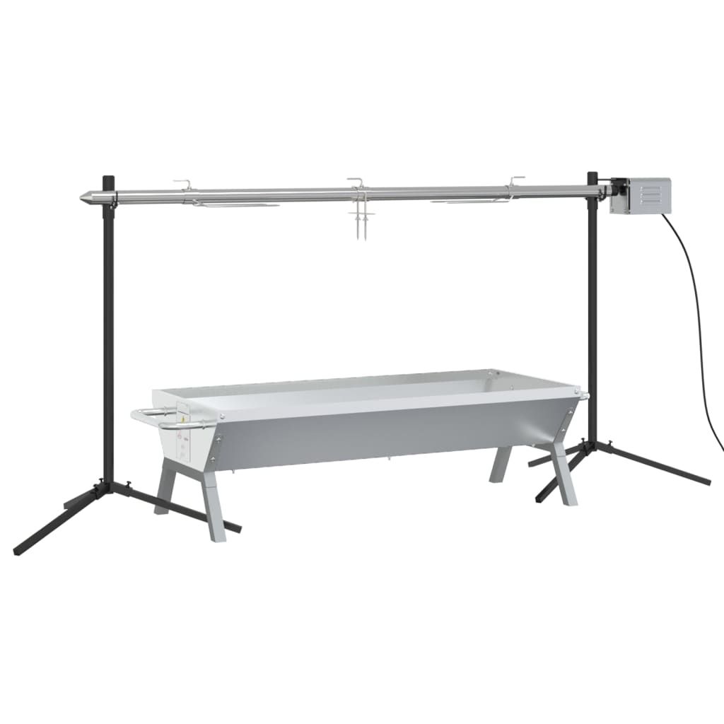 VidaXL Automatic Rotisserie Set & Stainless Steel Tray