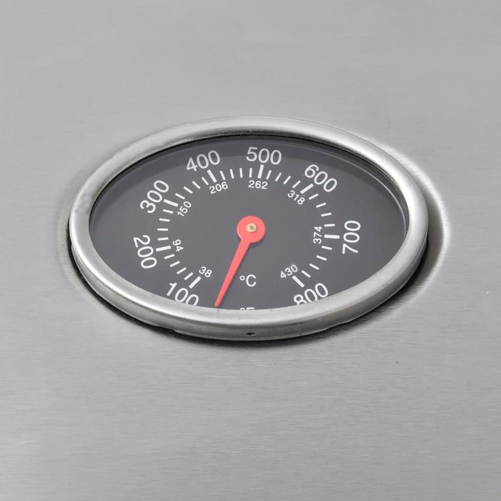 VidaXL Grill gazowy z 4+1 palnikami, czarno-srebrny