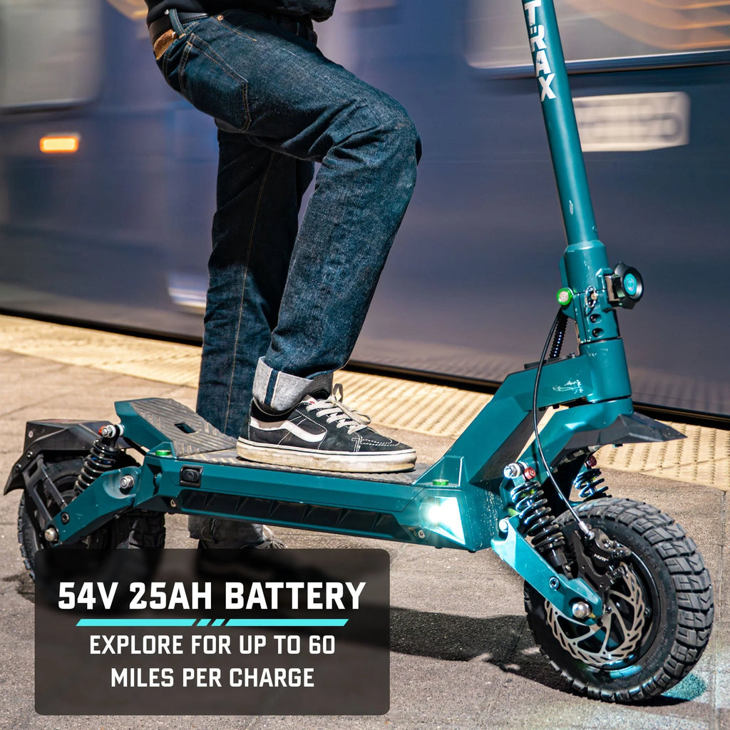 2026 Gotrax GX3 Patinete Eléctrico Todoterreno – Doble Motor Potente, Velocidad Máxima 64 km/h, Neumáticos Todoterreno