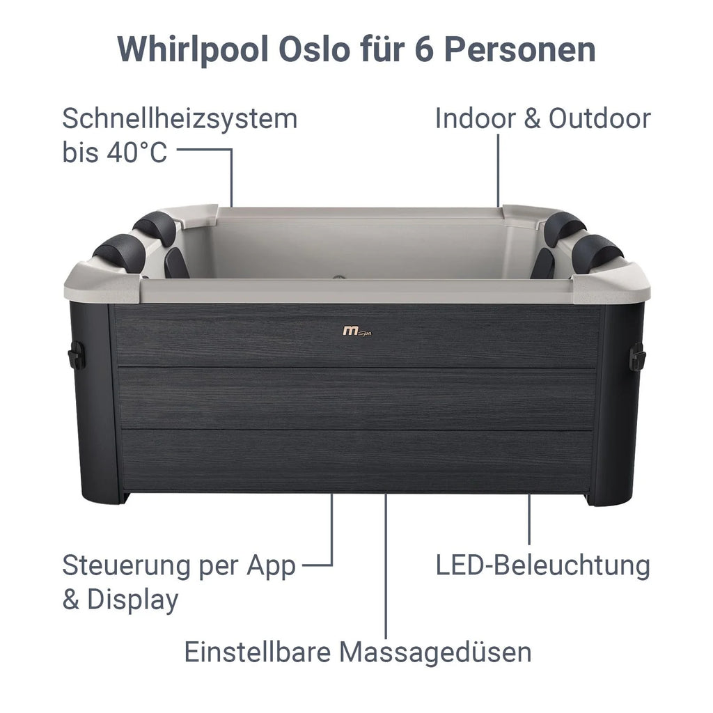 2026 Spa Whirlpool Oslo con iluminación LED