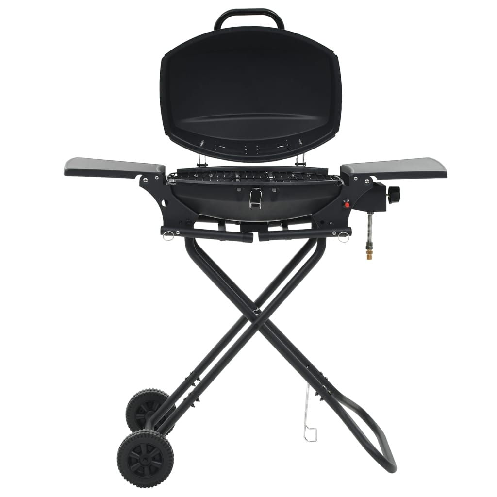 Vidaxl portable gas grill with black cooking zone