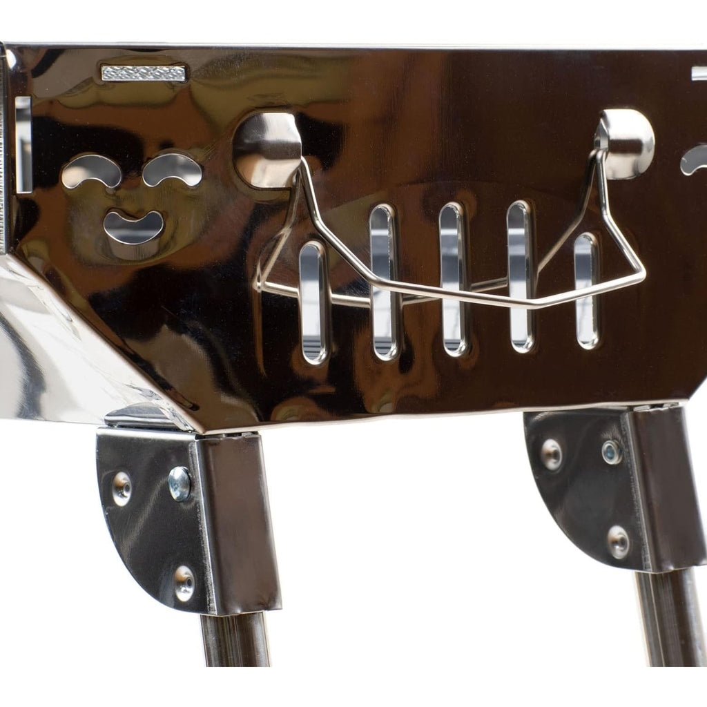 Medium-sized charcoal grill with foldable legs