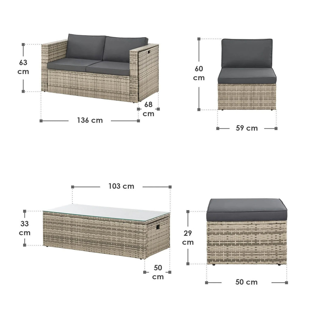 Zestaw ogrodowy Salou Poly Rattan 2025