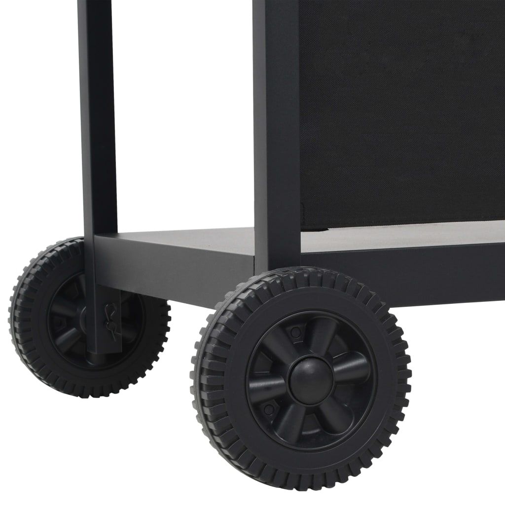 VidaXL Portable 6-burner Gas Grill Steel Black