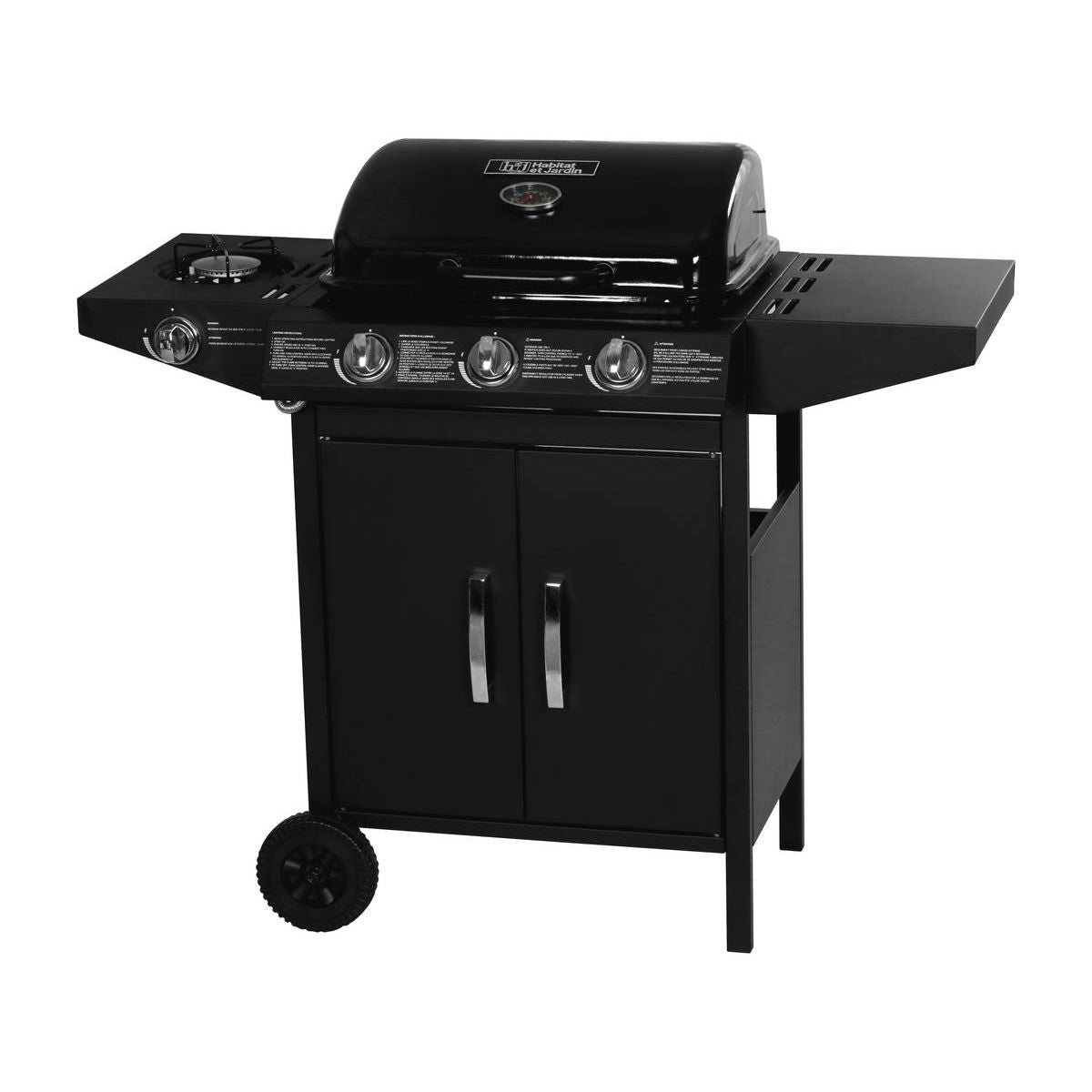 Gas grill "Festa 4" - 4 burners (1 side) - 10.5 kW - black