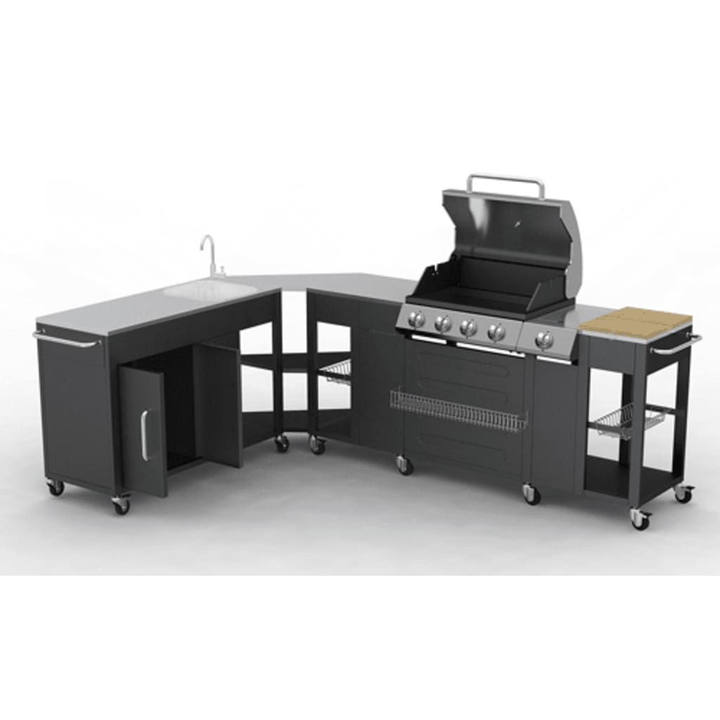 Vidaxl 4+1-palnikowy grill gazowy