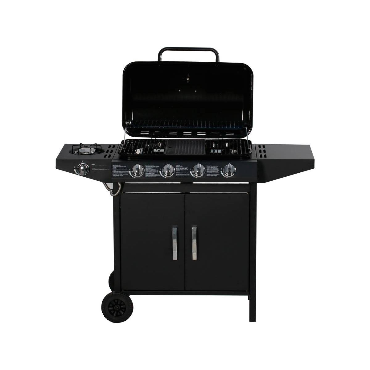 Barbacoa A Gas "festa 5" - 5 Quemadores (1 Lateral) - 12.9 Kw - Negro