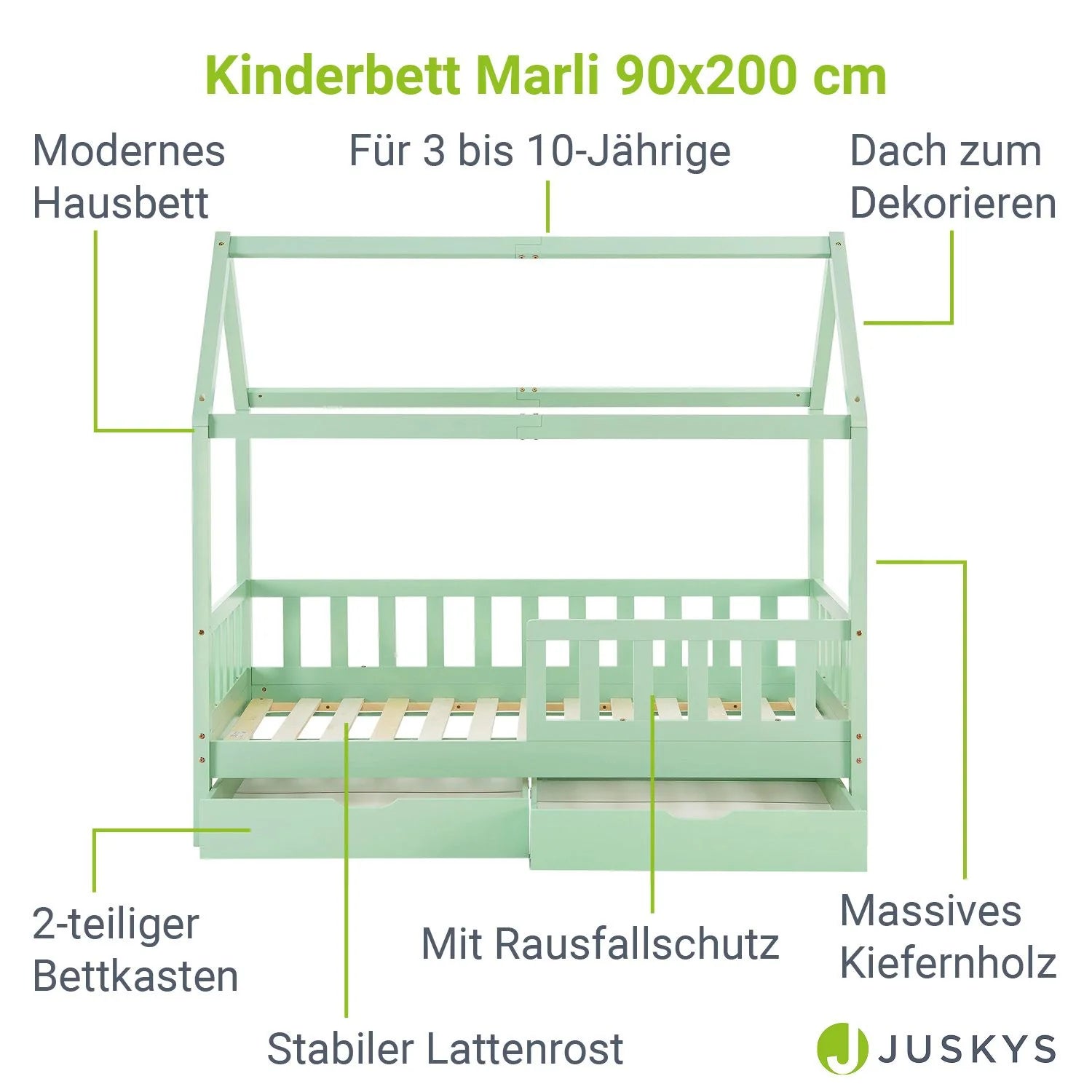 2025 Marli łóżko dziecięce 90 x 200 cm z szufladami