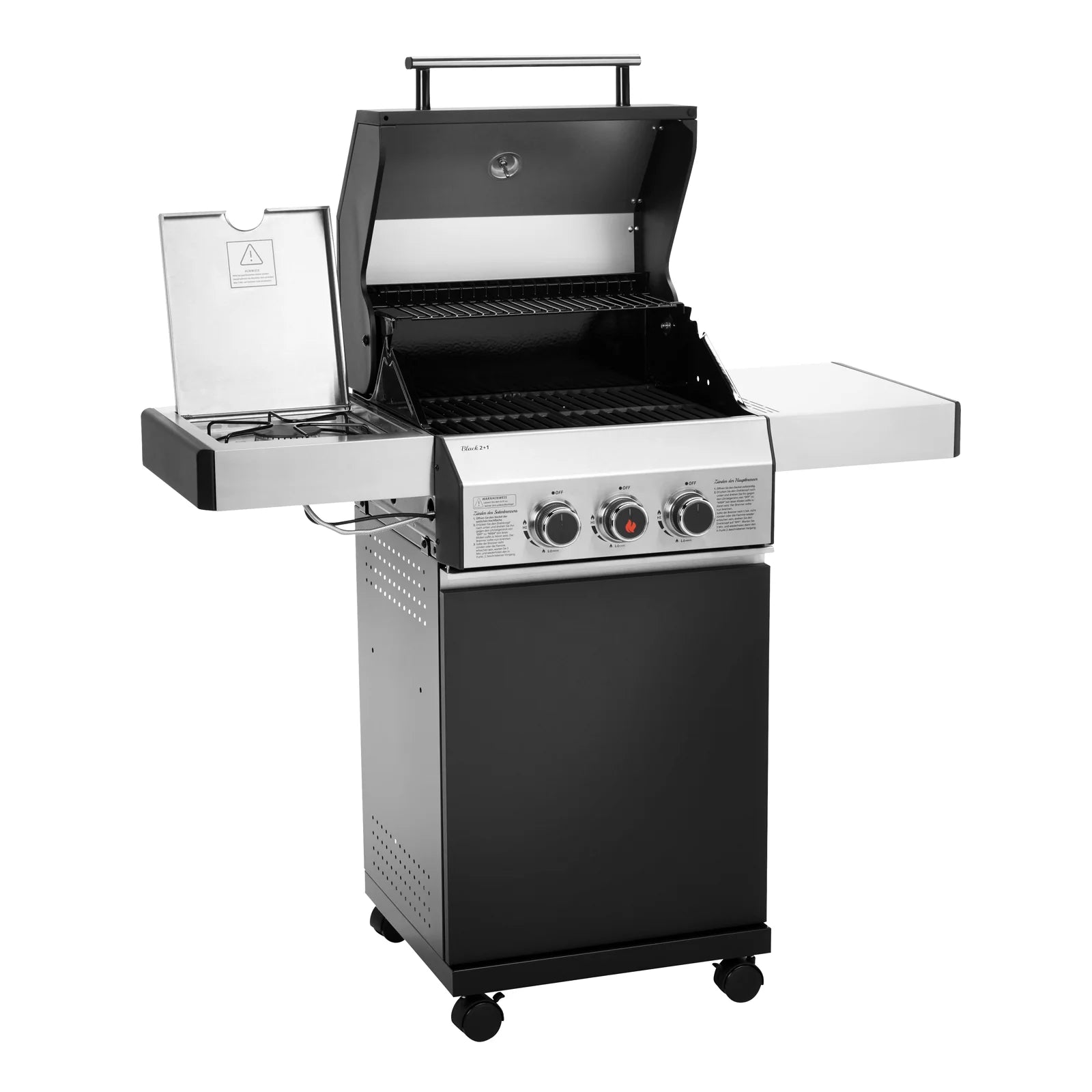 2025 Grill gazowy CZARNY 2+1