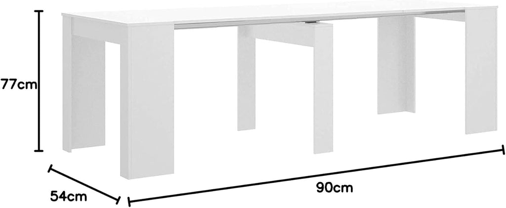 Mobelcenter - Mesa de Comedor Consola Extensible, Mesa para Salón recibidor o Cocina, Mesa Fuelle Extensible, Color Cemento (1127)