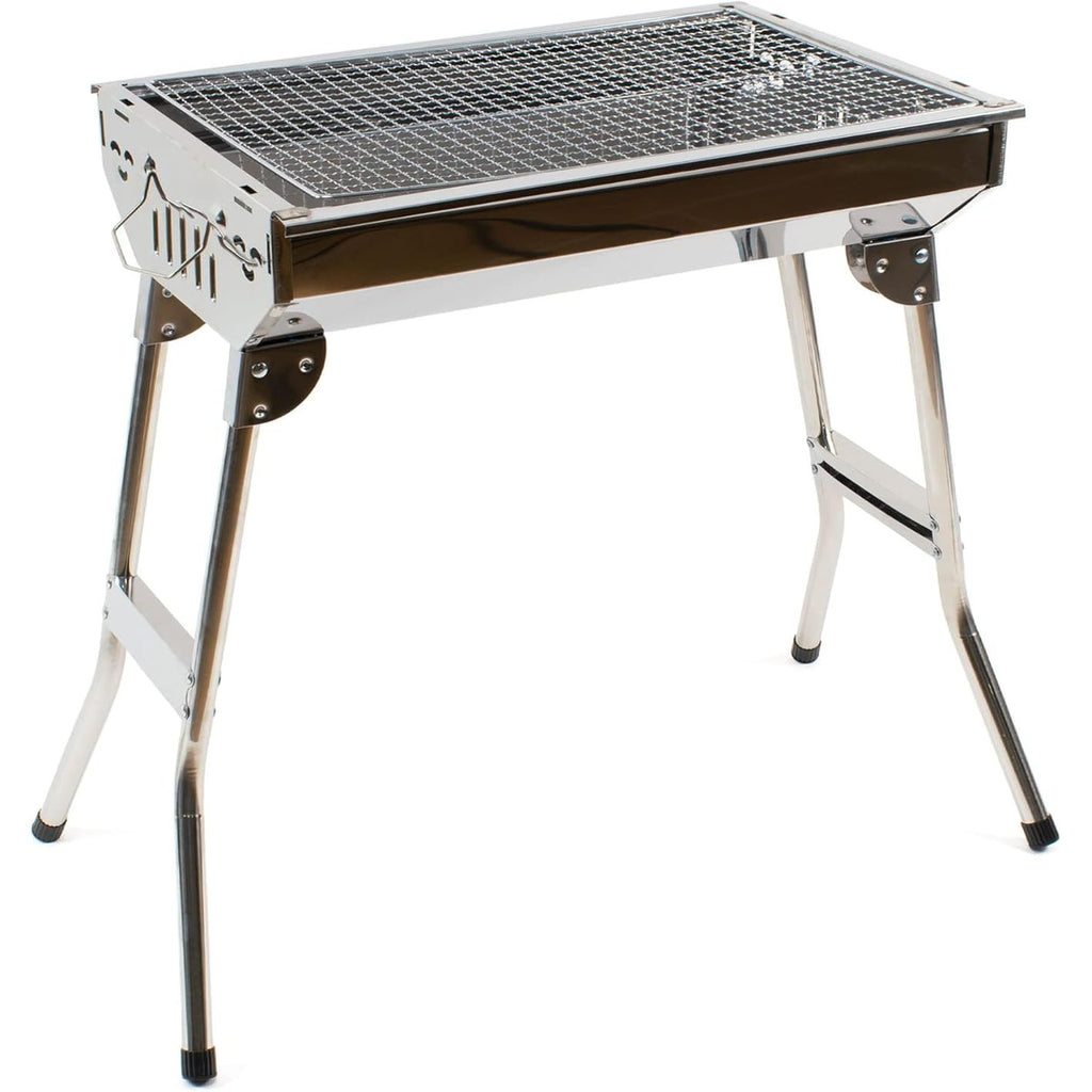 Medium-sized charcoal grill with foldable legs