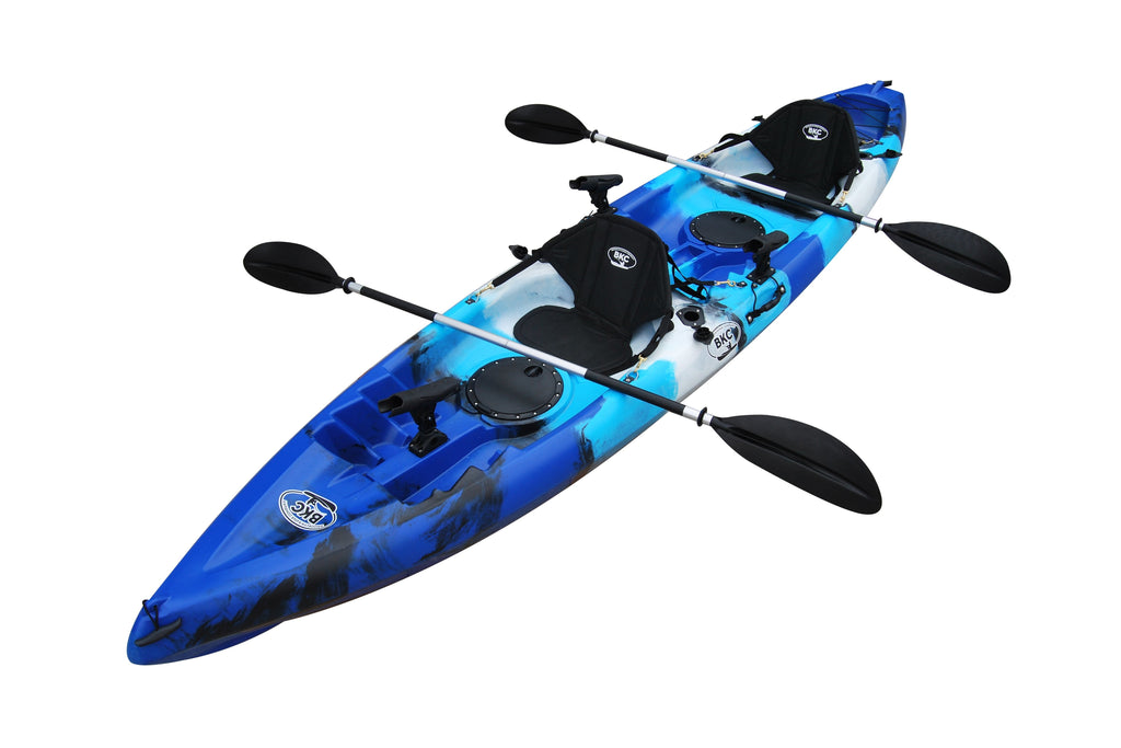 2026 Kayak de pesca tándem BKC TK181 de 3,9 m para 2 personas con asientos acolchados y remos