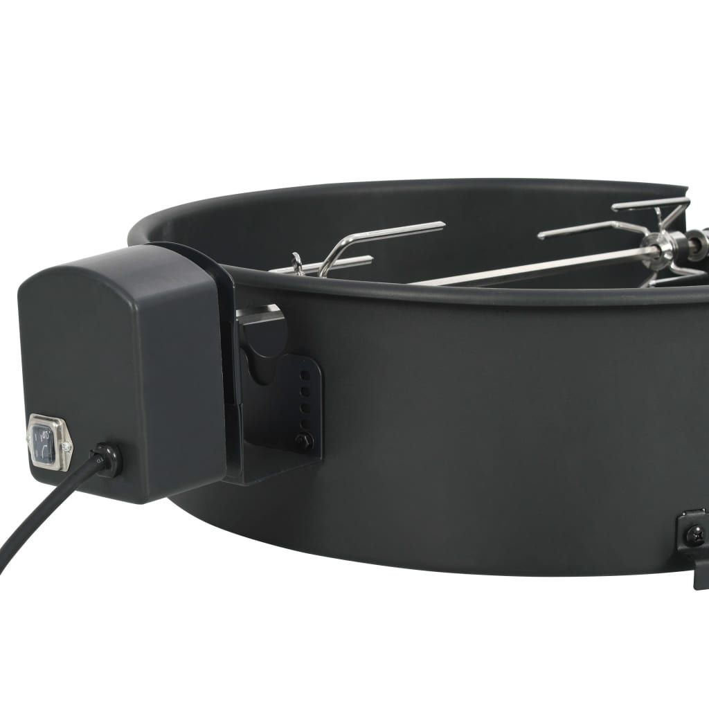 Zestaw czarnych pierścieni do grilla BBQ, 47 cm, vidaXL
