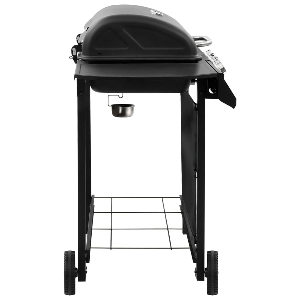 Barbacoa de gas con 4 fogones negra V0202