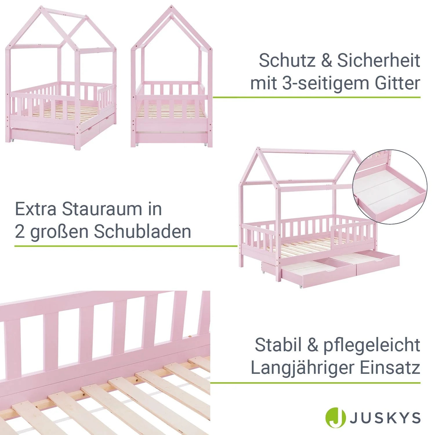 2026 Cama infantil Marli 90 x 200 cm con cajones de almacenamiento