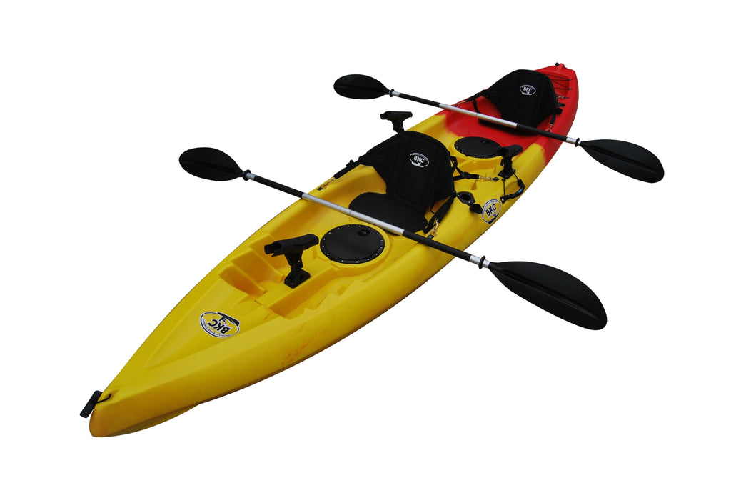 2026 Kayak de pesca tándem BKC TK181 de 3,9 m para 2 personas con asientos acolchados y remos