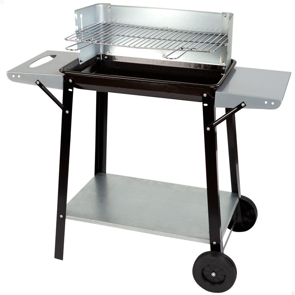 Active portable charcoal grill with 4 grill heights