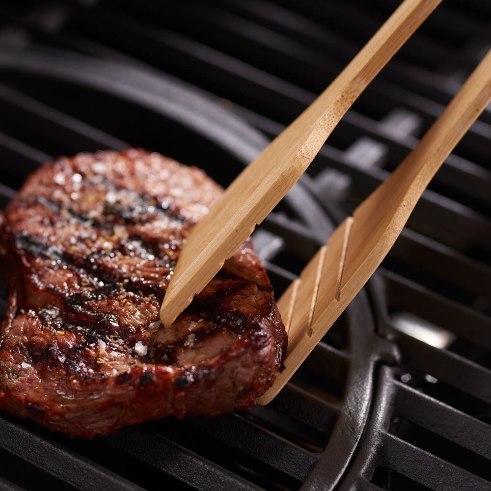 Bamboo barbecue tongs 38.5 cm