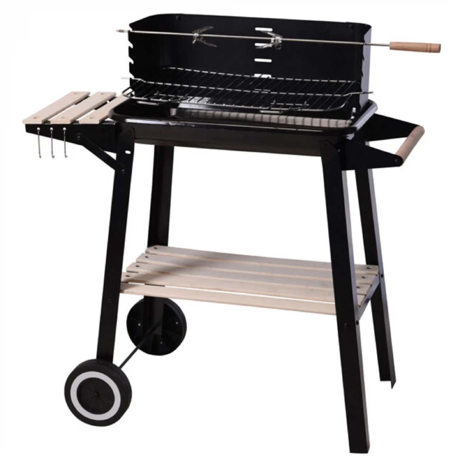 Grill prostokątny czarny 83x45,5x86,5 cm