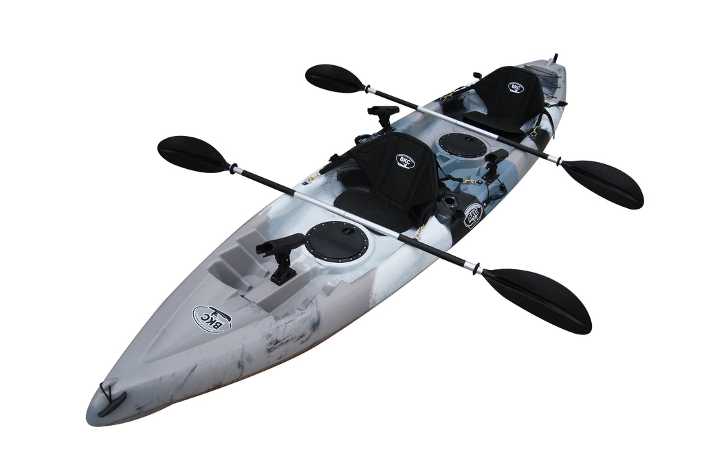 2026 Kayak de pesca tándem BKC TK181 de 3,9 m para 2 personas con asientos acolchados y remos