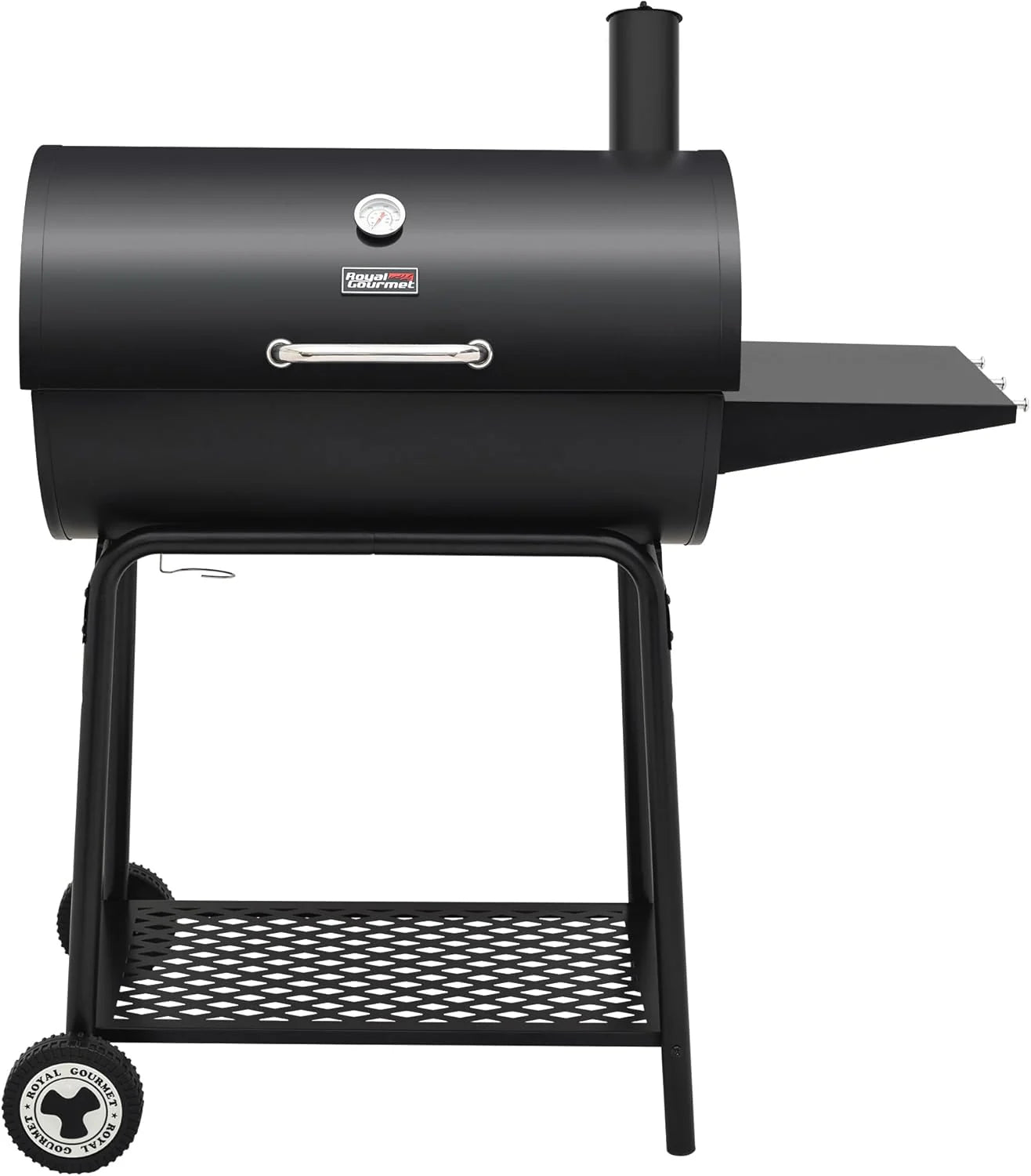 2026 Parrilla de carbón Royal Gourmet CC1830 de 30 pulgadas con mesa lateral, barbacoa exterior con 627 pulgadas cuadradas de espacio de cocción para jardín, terraza y fiestas, color negro
