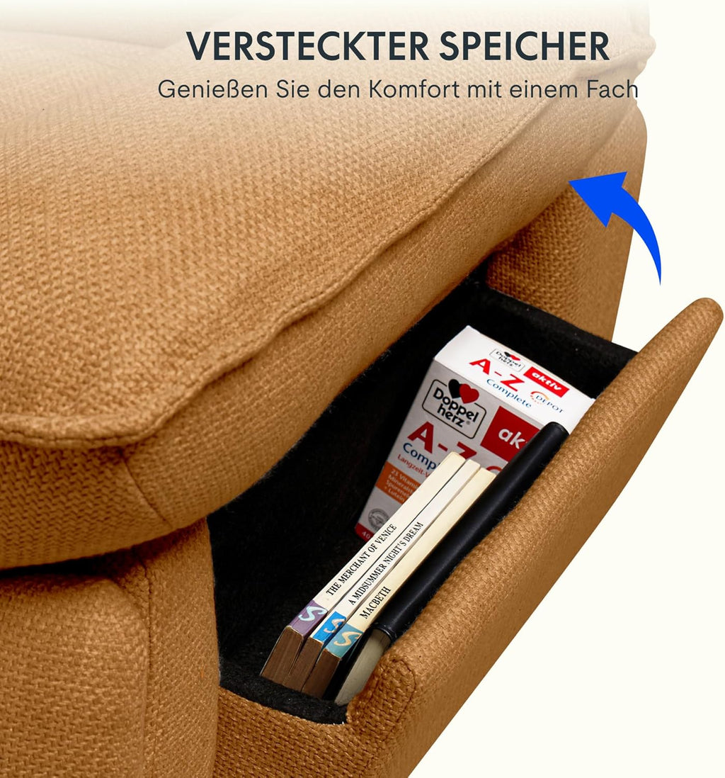 FLEXISPOT XC6 Sillón Relax, Sófa Giratorio con Función Balancín, Sillon TV con Respaldo Ajustable, Silla Reclinable para Dormitorio, Salón y Cine en Casa (Beige)