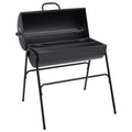 2025 grill with 2 black grates – portable steel grill measuring 80x95x90 cm