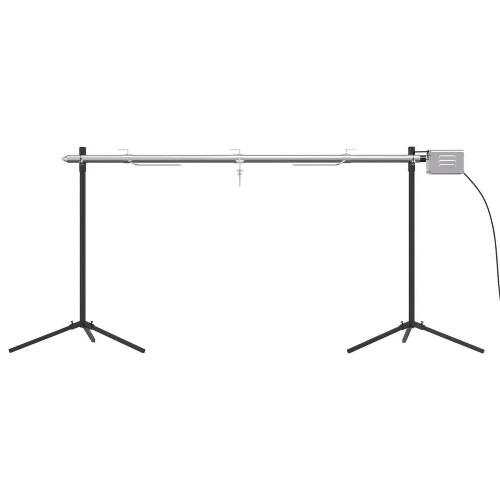 Automatic grill with motor, stainless steel, 150x46.5x82.5 cm, Vidaxl
