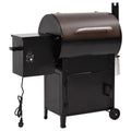 Grill pelletowy z kominem, czarny żelazo, 104 cm, Vidaxl
