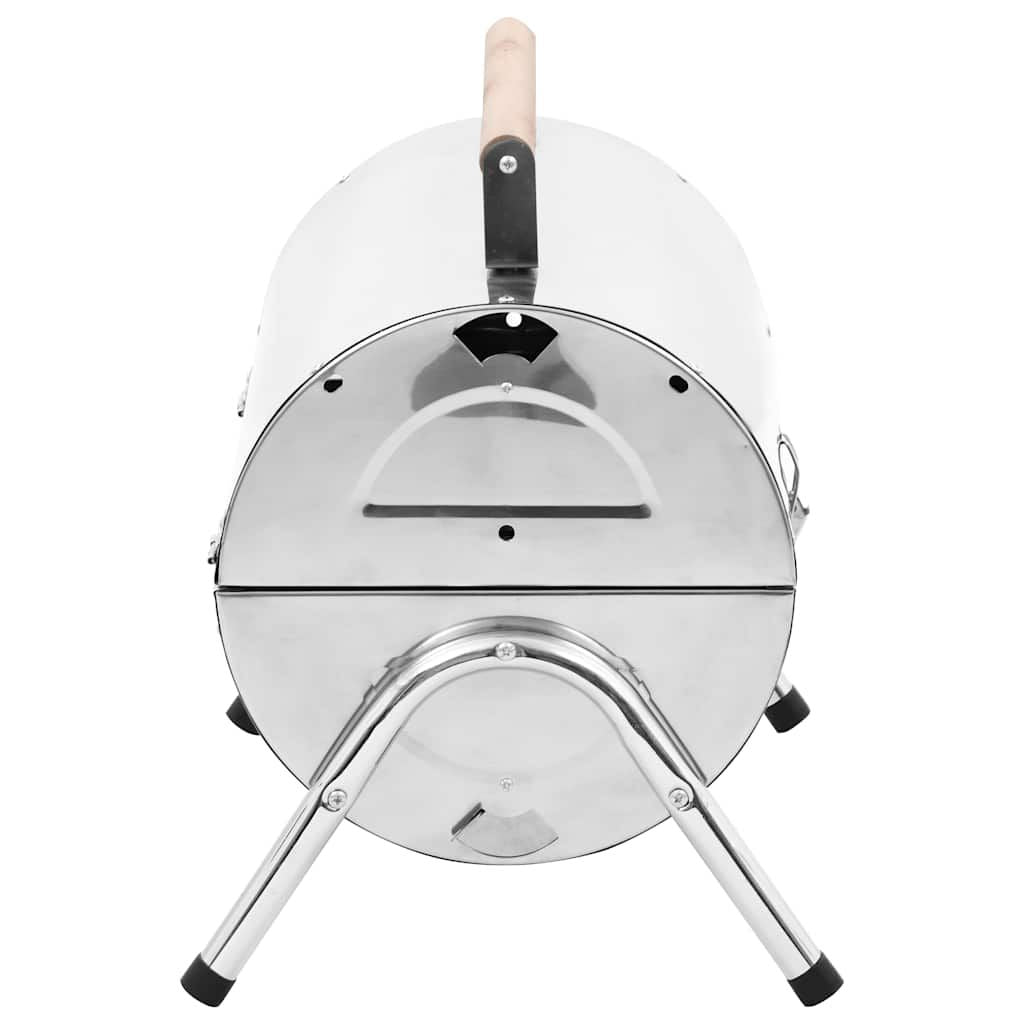 vidaxl podwójny grill węglowy stołowy ze stali nierdzewnej