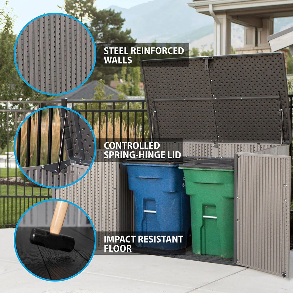 2026 Lifetime Caseta de almacenamiento horizontal 1,9 x 1,1 m – Capacidad 2.407 L